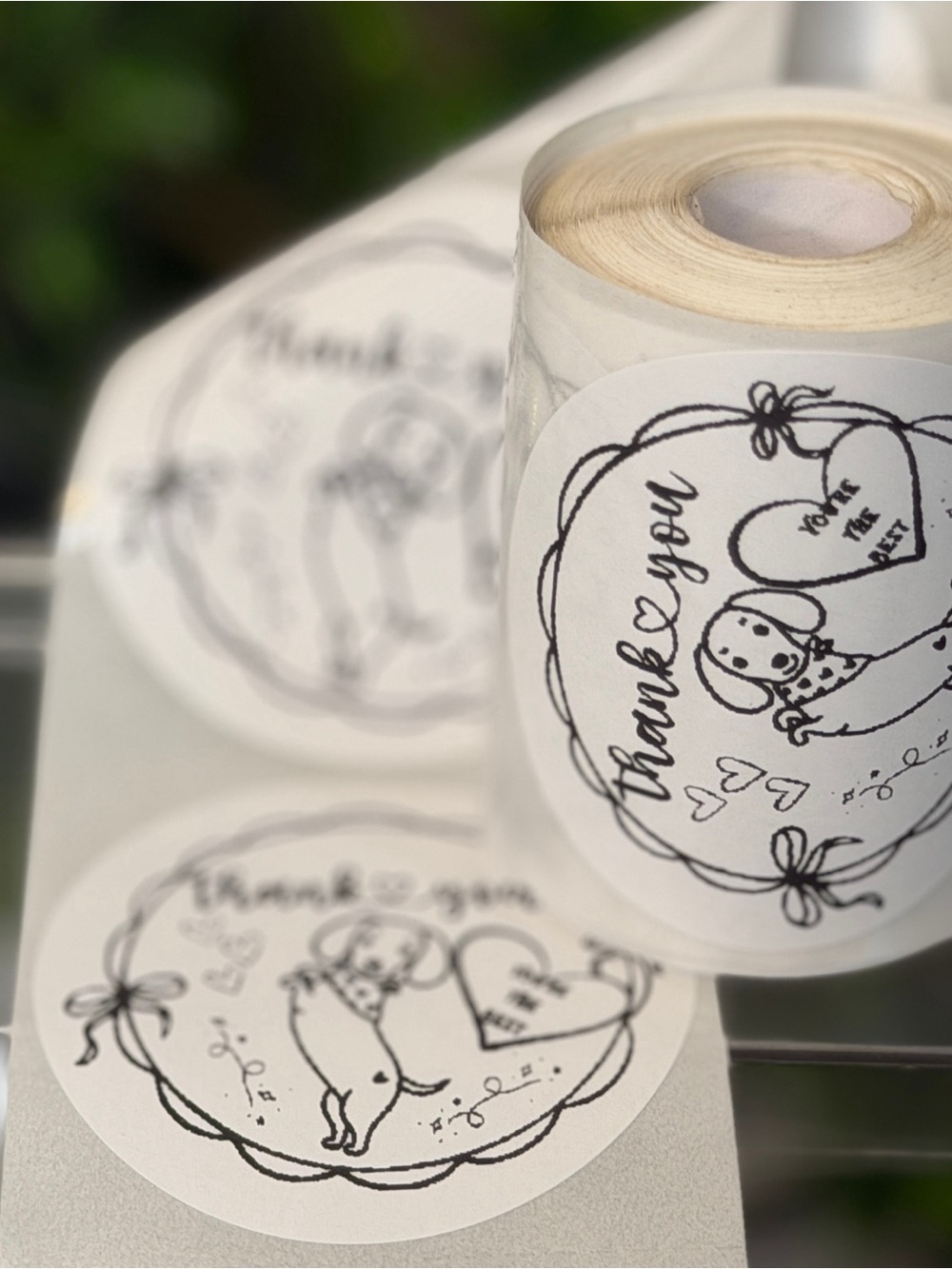 Thank You Dachshund Sticker 2” Round 200 Pack Small Business Packaging Cute - Picture 4 of 10